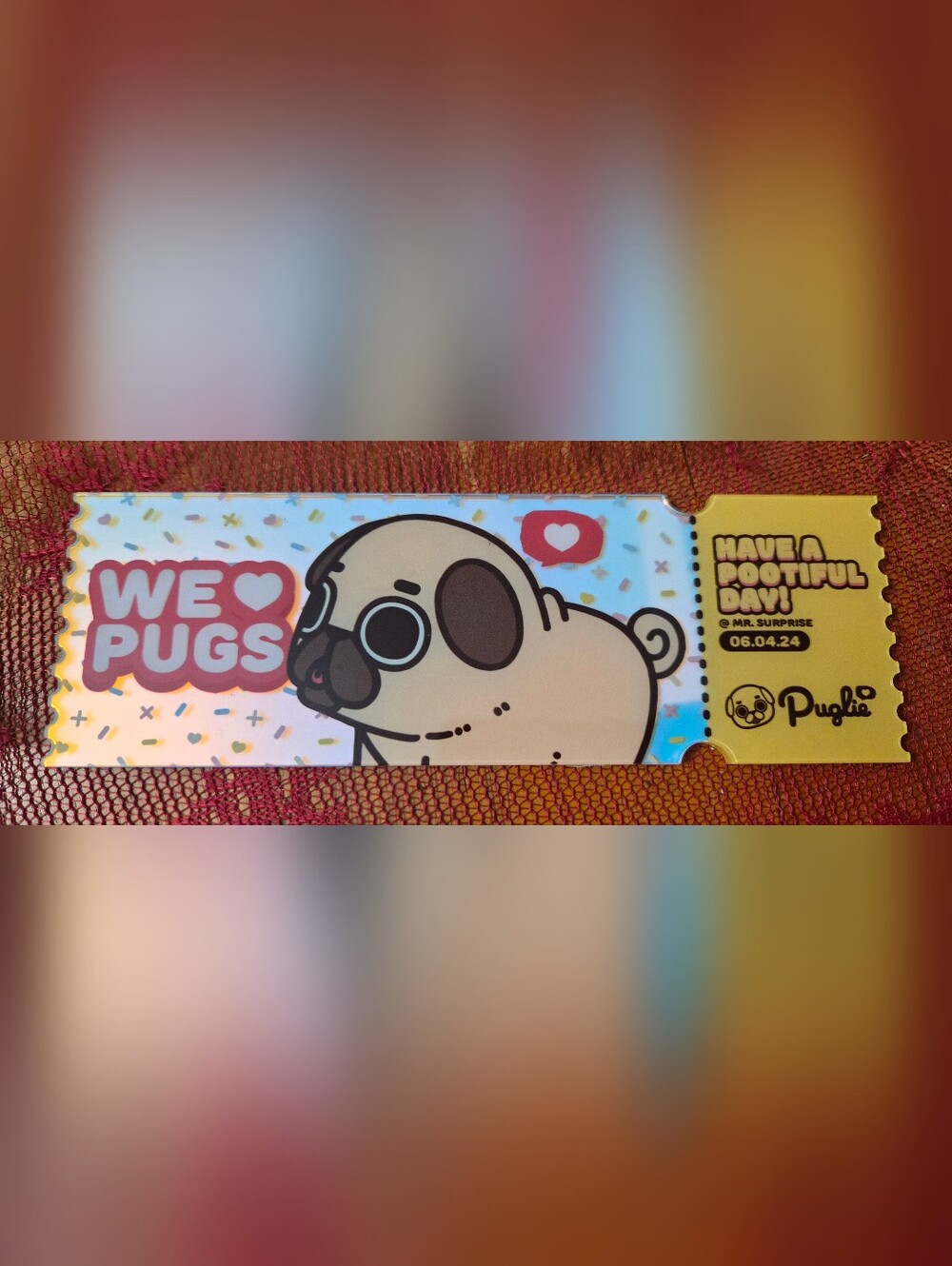 Puglie Mr.Surprise Vinyl Collectable Ticket